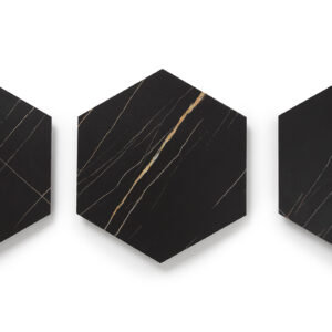 <span>4159</span> | Noir|GlueCore Mosaic | Hexagon|Gluedown|Waterproof|8-13/16" x 10-3/8" 3MM, 28MIL WEAR LAYER|12.255 sf/carton