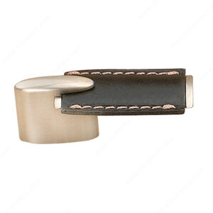 Modern Leather and Metal Pull - 7451