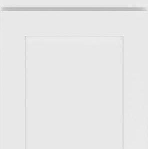 A white shaker cabinet door